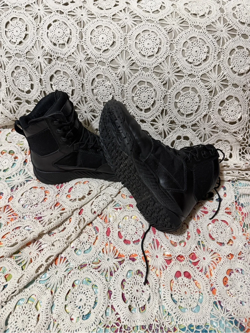 Under Armour Black Lace-Up Tactical Boots